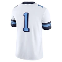 Men's Jordan Brand #1 White North Carolina Tar Heels Alternate Game Jersey