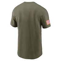 Men's Jordan Brand Olive North Carolina Tar Heels 2024 Military Appreciation Performance T-Shirt