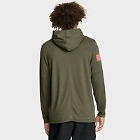 Men's Jordan Brand Olive North Carolina Tar Heels 2025 Military Appreciation Dri-FIT Long Sleeve Hoodie T-Shirt