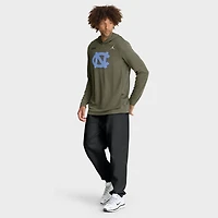 Men's Jordan Brand Olive North Carolina Tar Heels 2025 Military Appreciation Dri-FIT Long Sleeve Hoodie T-Shirt