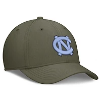 Casquette Jordan Brand Olive North Carolina Tar Heels Primetime SwooshFlex Dri-FIT pour homme