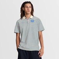 Men's Jordan Brand Tan/Carolina Blue North Carolina Tar Heels Primary Logo Striped Dri-FIT Polo