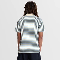 Men's Jordan Brand Tan/Carolina Blue North Carolina Tar Heels Primary Logo Striped Dri-FIT Polo