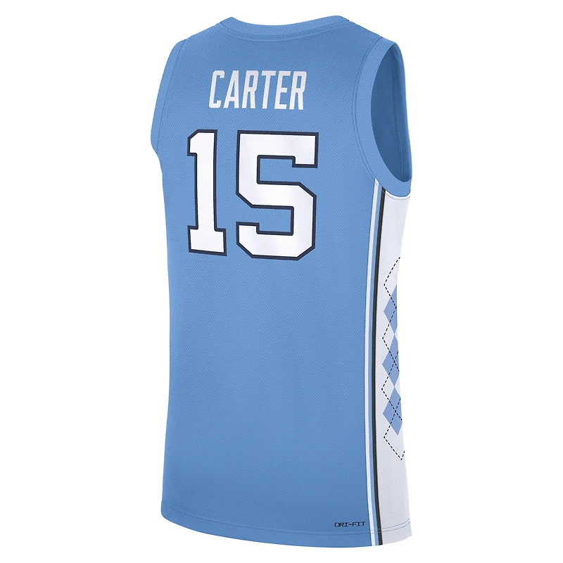 Men's Jordan Brand Vince Carter Carolina Blue North Tar Heels Road Replica Basketball Jersey