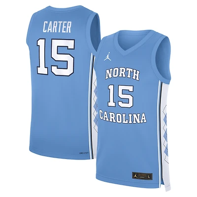 Maillot de basketball réplique Jordan Brand Vince Carter bleu Caroline des Tar Heels du Nord (route) pour homme