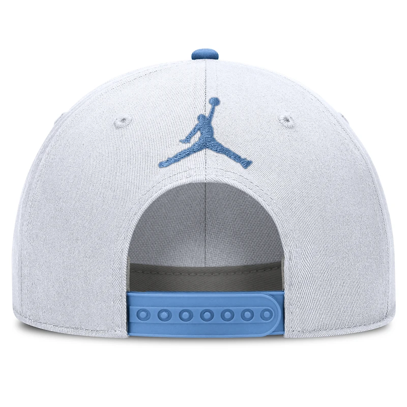 Men's Jordan Brand White/Carolina Blue North Carolina Tar Heels Argyle Rise Rope Adjustable Hat