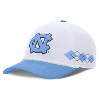 Men's Jordan Brand White/Carolina Blue North Carolina Tar Heels Argyle Rise Rope Adjustable Hat