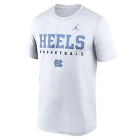 T-shirt Jordan Brand blanc pour homme, légende du basketball Dri-FIT, équipe des Tar Heels de Caroline Nord 2025