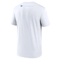 T-shirt Jordan Brand blanc pour homme, légende du basketball Dri-FIT, équipe des Tar Heels de Caroline Nord 2025