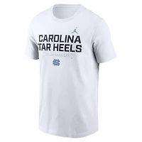 Men's Jordan Brand White North Carolina Tar Heels 2025 Courtside Basketball Performance T-Shirt
