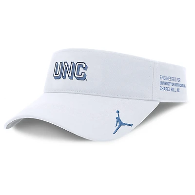 Men's Jordan Brand White North Carolina Tar Heels 2025 On-Field Gameday Performance Ace Adjustable Visor
