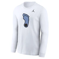 Men's Jordan Brand White North Carolina Tar Heels Alternate Logo Long Sleeve T-Shirt