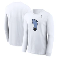 Men's Jordan Brand White North Carolina Tar Heels Alternate Logo Long Sleeve T-Shirt
