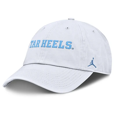 Men's Jordan Brand White North Carolina Tar Heels Core Club Mascot Wordmark Adjustable Hat