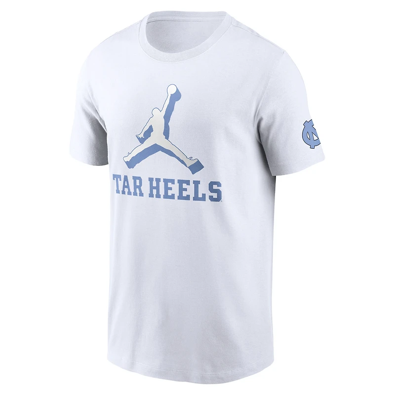 Men's Jordan Brand White North Carolina Tar Heels Primetime 2-Hit Swoosh T-Shirt