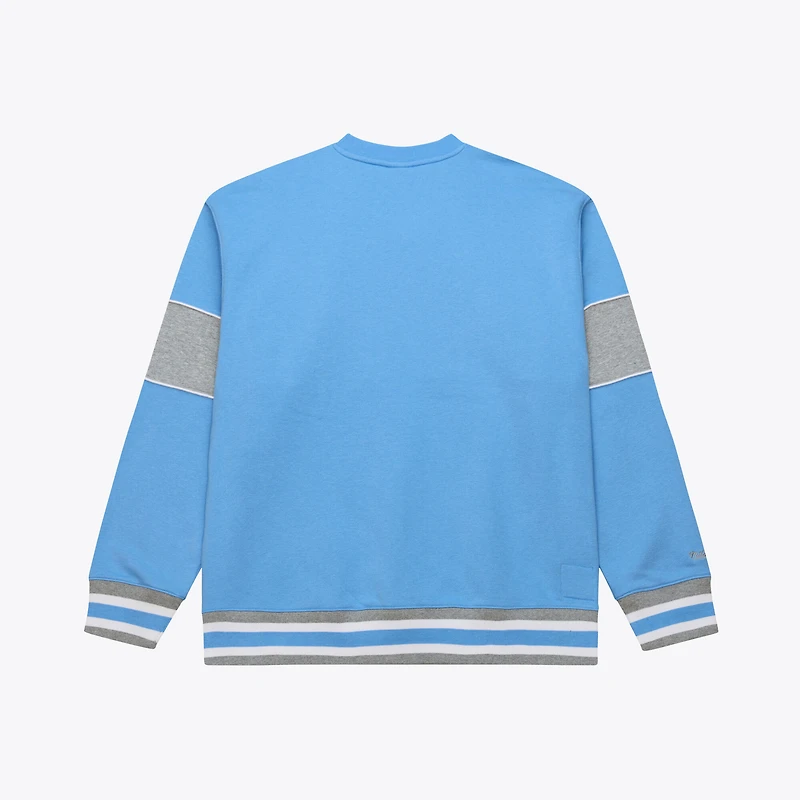 Sweat-shirt polaire Mitchell & Ness bleu Caroline pour homme, aux couleurs des Tar Heels de du Nord