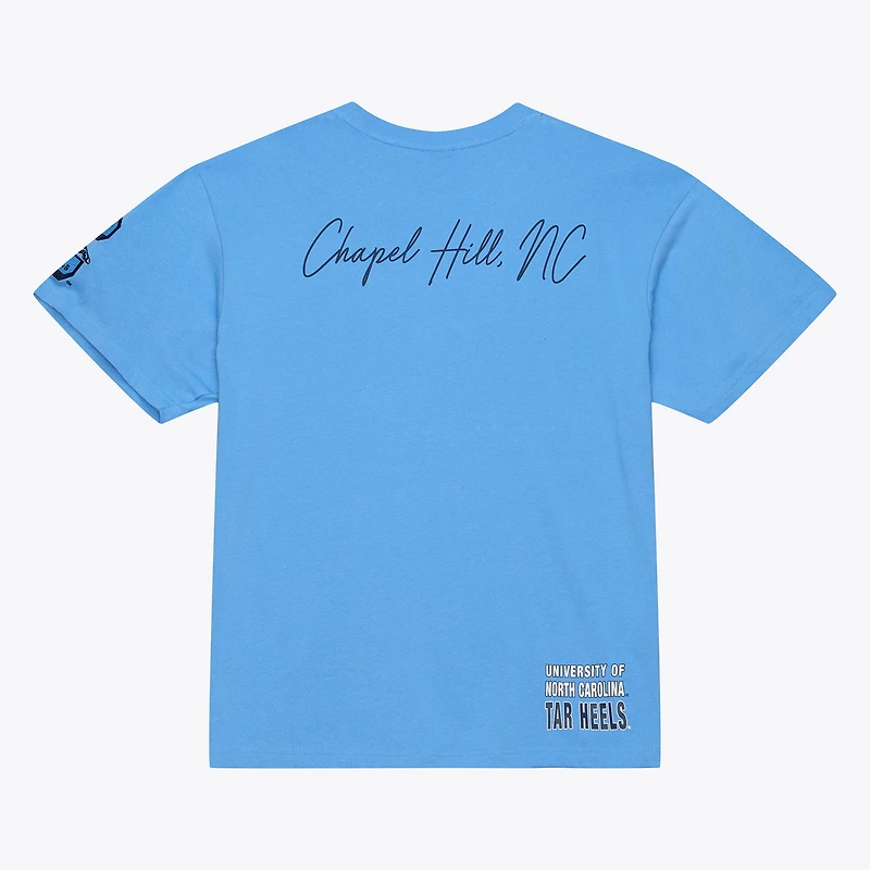 Men's Mitchell & Ness Carolina Blue North Tar Heels Double Clutch Premium T-Shirt