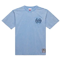 T-shirt bleu Carolina Tar Heels Throwback Fade Away de Mitchell & Ness pour hommes