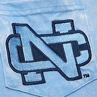 T-shirt bleu Carolina Tar Heels Throwback Fade Away de Mitchell & Ness pour hommes