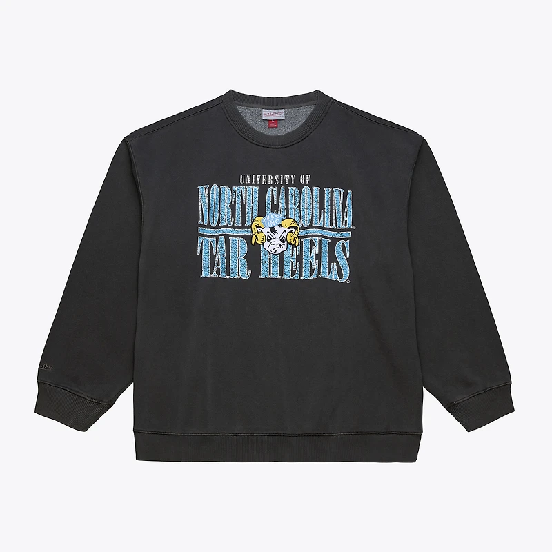 Sweat-shirt polaire Mitchell & Ness pour homme, couleur anthracite, North Carolina Tar Heels Downtown