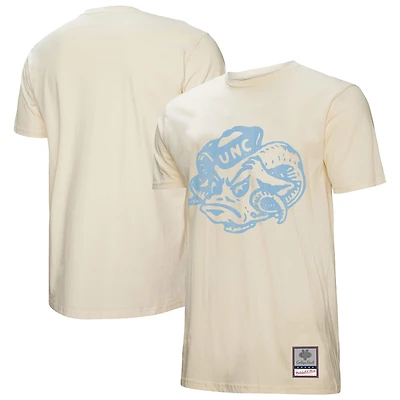 Men's Mitchell & Ness  Cream North Carolina Tar Heels Vintage Tone T-Shirt