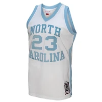 Maillot authentique de joueur retraité Mitchell & Ness Michael Jordan blanc des Tar Heels Caroline du Nord 1983/84 pour homme