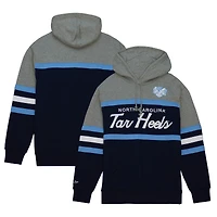 Men's Mitchell & Ness Navy North Carolina Tar Heels Head Coach Pullover Hoodie