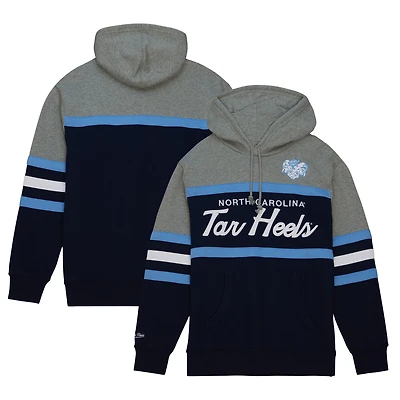 Men's Mitchell & Ness Navy North Carolina Tar Heels Head Coach Pullover Hoodie