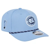 Casquette extensible à boutons-pression COOLERA 9SEVENTY en corde bleue Carolina Tar Heels de New Era pour homme