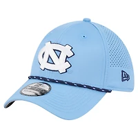 Casquette New Era Carolina Blue pour homme, modèle North Tar Heels Rope 39THIRTY Flex