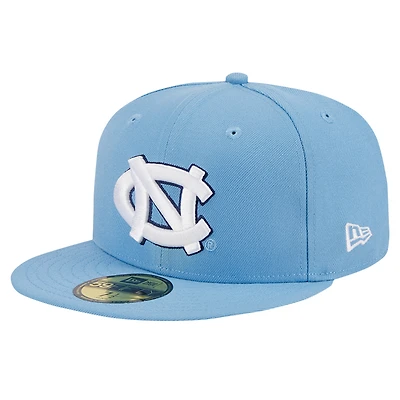 Casquette ajustée 59FIFTY bleu clair pour homme des Tar Heels de Caroline du Nord New Era