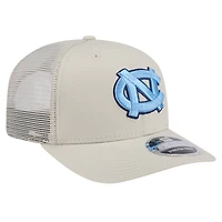 Men's New Era Natural North Carolina Tar Heels Canvas 9SEVENTY Stretch-Snap Adjustable Hat