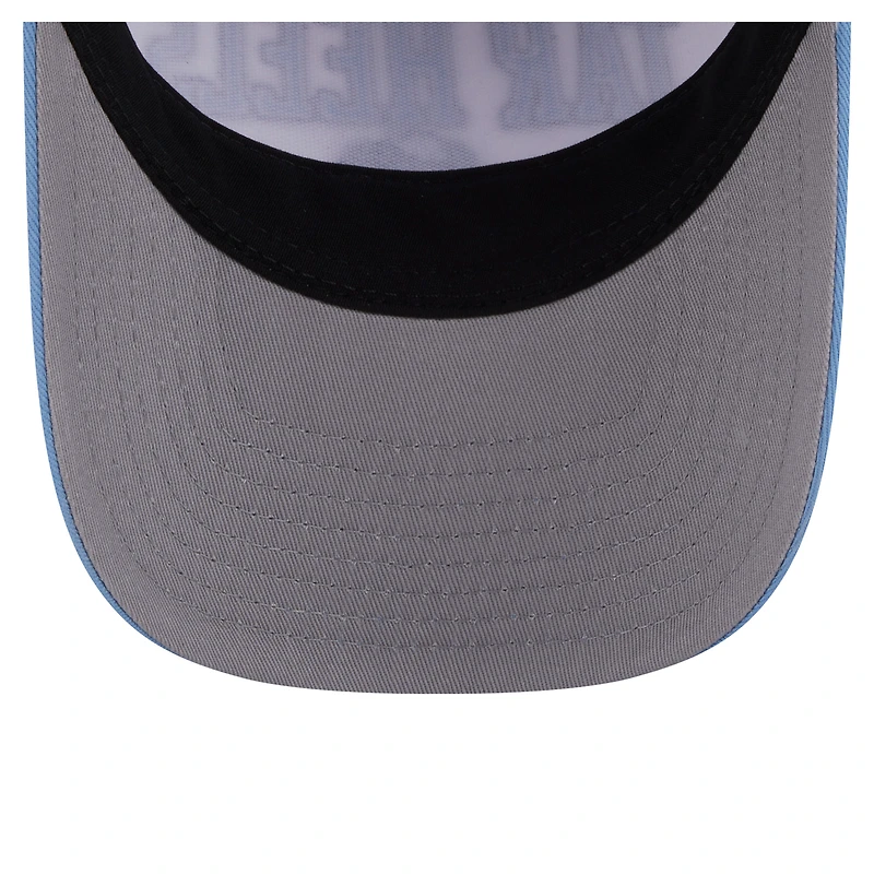 Men's New Era White/Carolina Blue North Carolina Tar Heels Arch Two-Tone Rope 9FORTY A-Frame M-Crown Adjustable Hat
