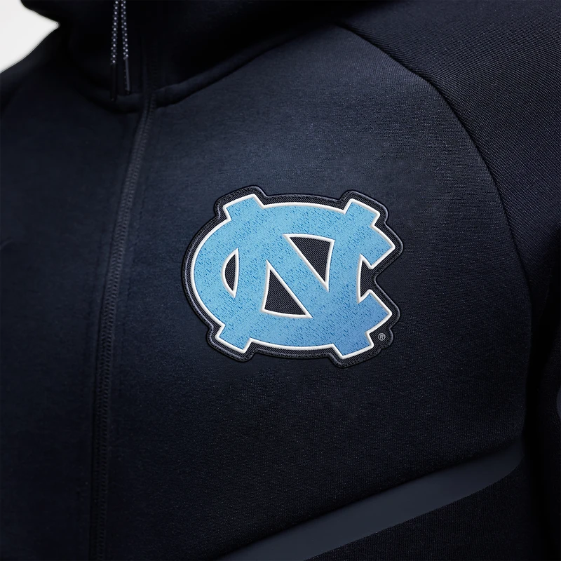 Men's Nike Black North Carolina Tar Heels Tech Fleece Full-Zip Windrunner Hoodie