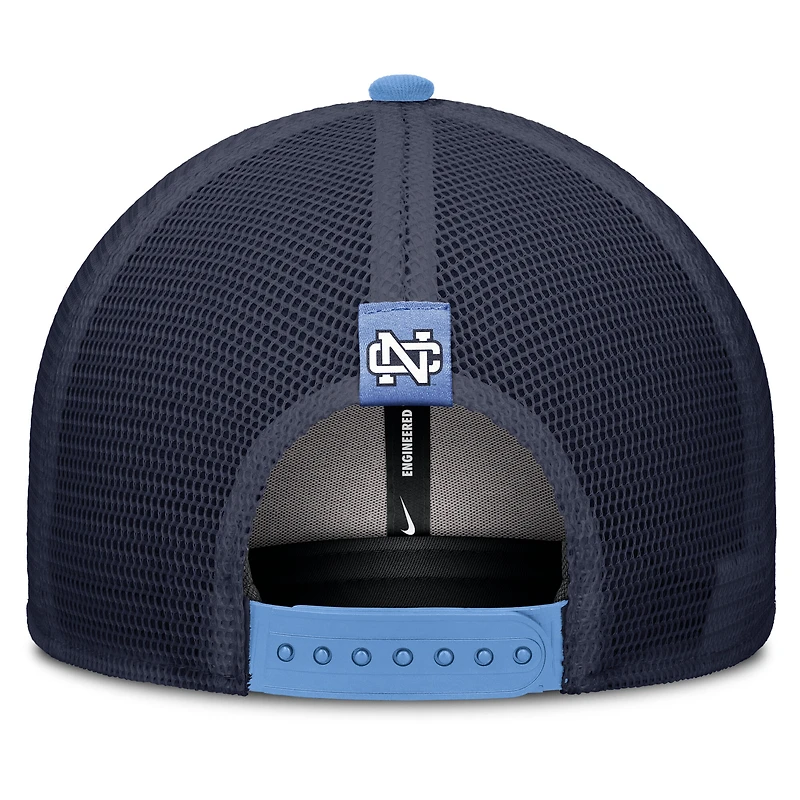 Men's Nike Carolina Blue/Navy North Carolina Tar Heels Legacy Arch Rise Performance Trucker Adjustable Hat