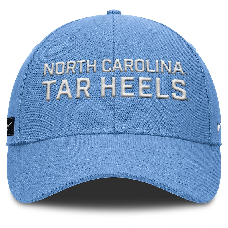 Men's Nike Carolina Blue North Carolina Tar Heels 2025 Sideline Rise Practice Adjustable Hat