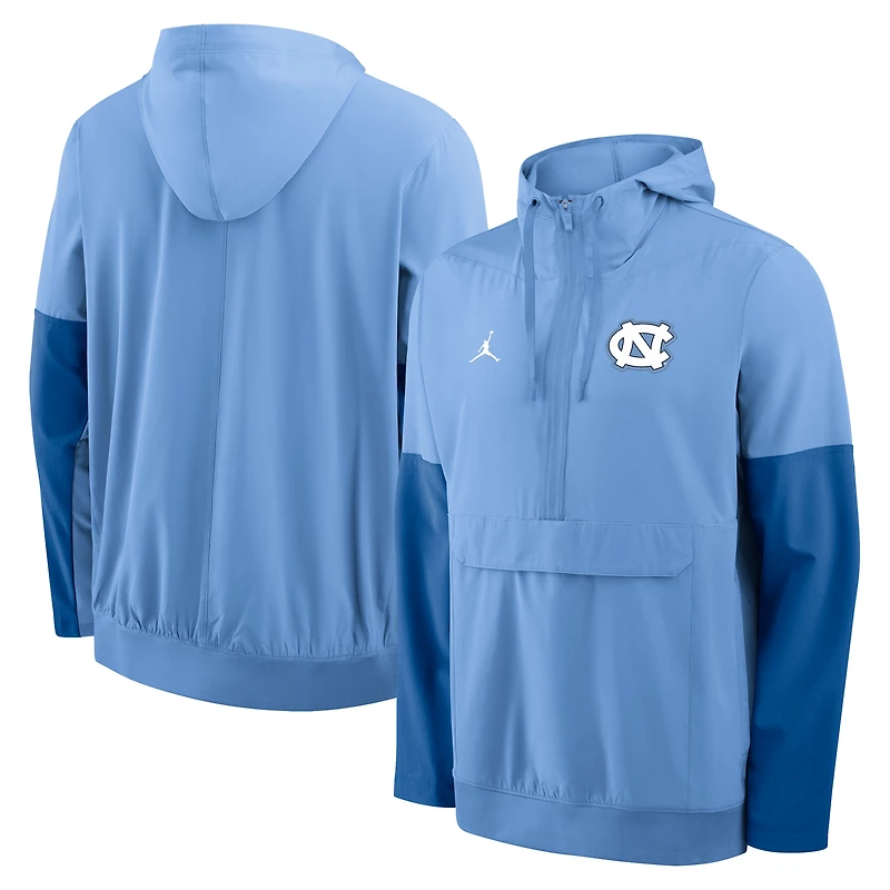 Men's Nike Carolina Blue North Tar Heels Anorak Half-Zip Hoodie Jacket