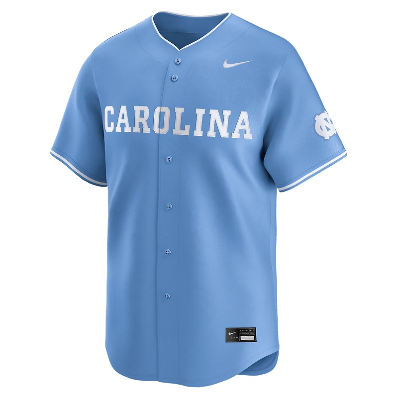 Maillot de baseball Nike Carolina Blue North Tar Heels pour homme, édition limitée