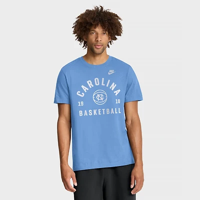 Men's Nike Heather Gray North Carolina Tar Heels Basketball Legacy Arch T-Shirt