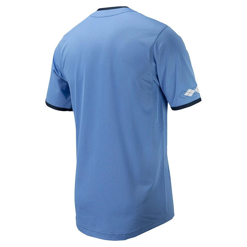 Maillot de baseball réplique à boutons complets Nike Carolina Blue North Tar Heels pour homme