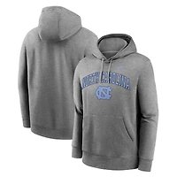 Men's Nike Gray North Carolina Tar Heels Club Fleece Arch Pullover Hoodie