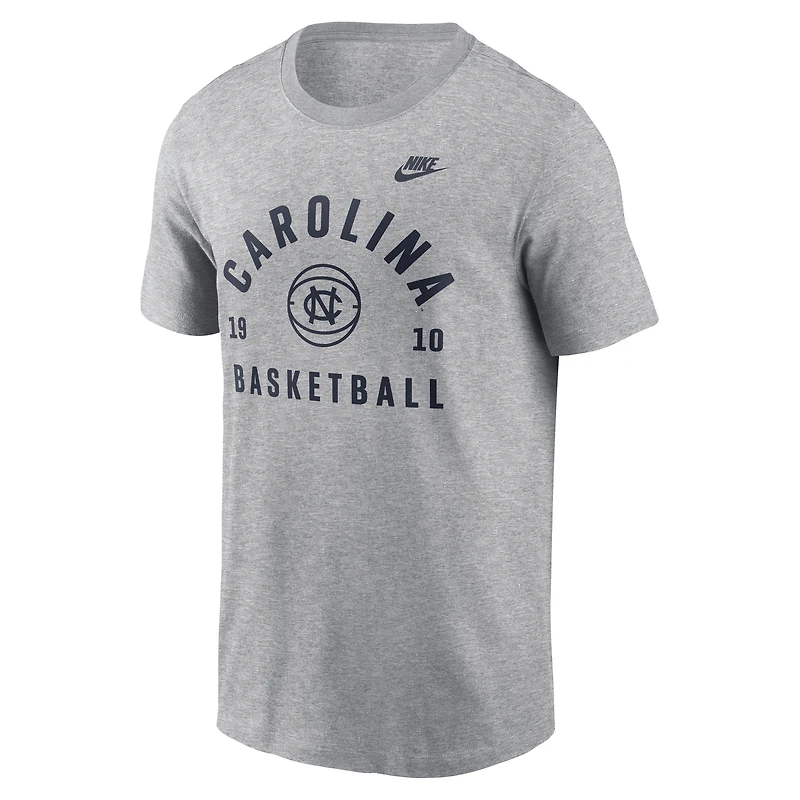 T-shirt Nike Legacy Arch pour homme, gris chiné, North Carolina Tar Heels Basketball