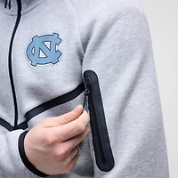 Men's Nike Heather Gray North Carolina Tar Heels Tech Fleece Full-Zip Windrunner Hoodie