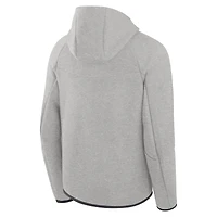 Men's Nike Heather Gray North Carolina Tar Heels Tech Fleece Full-Zip Windrunner Hoodie