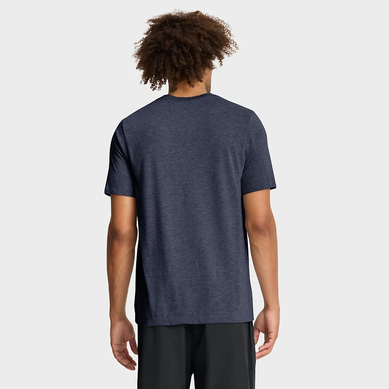Men's Nike Heather Navy North Carolina Tar Heels Legacy Mantra Tri-Blend T-Shirt