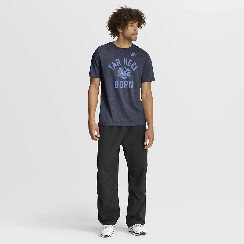 Men's Nike Heather Navy North Carolina Tar Heels Legacy Mantra Tri-Blend T-Shirt