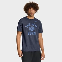 T-shirt Nike Heather Navy North Carolina Tar Heels Legacy Mantra pour homme
