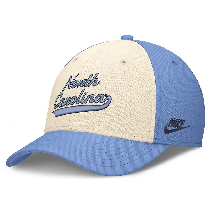 Men's Nike Natural/Carolina Blue North Carolina Tar Heels Legacy Swooshflex Dri-FIT Hat