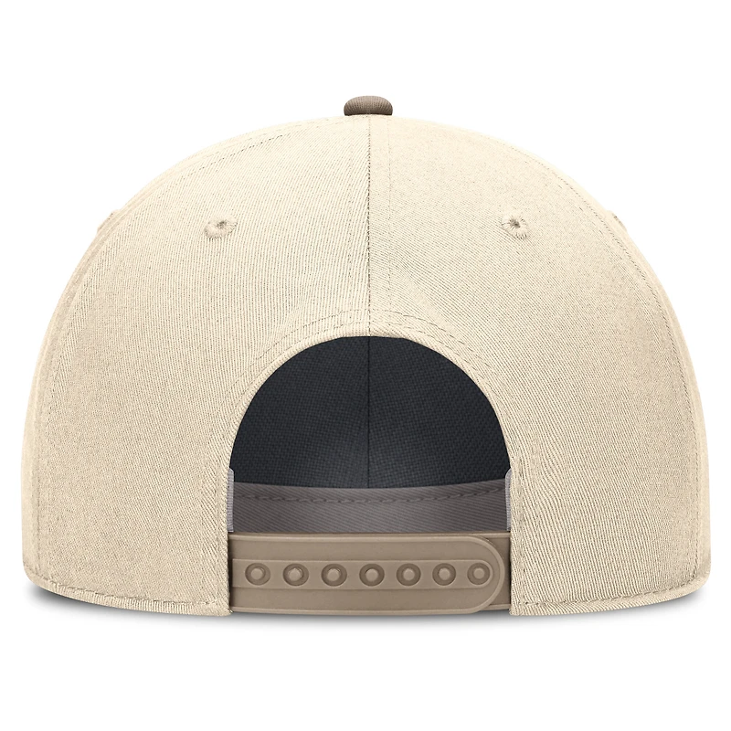 Men's Nike Natural North Carolina Tar Heels Rise Legacy Throwback Logo Adjustable Hat