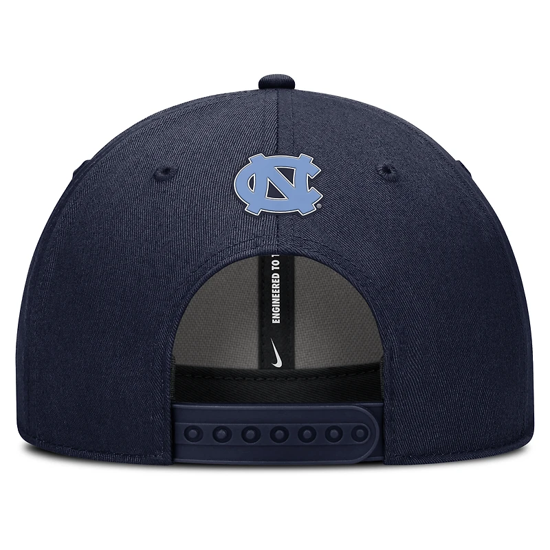 Men's Nike Navy North Carolina Tar Heels 2025 Sideline Rise Practice Adjustable Hat